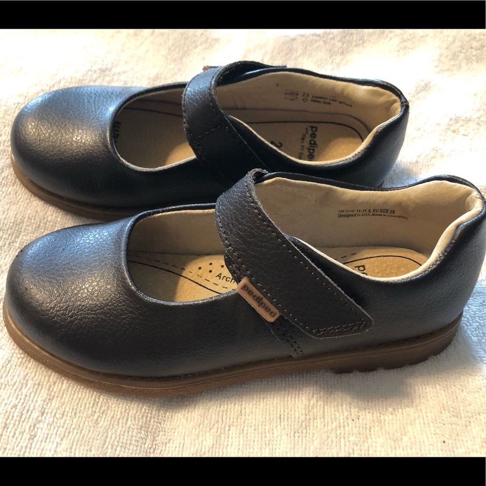 Pediped brown leather Mary Jane shoes